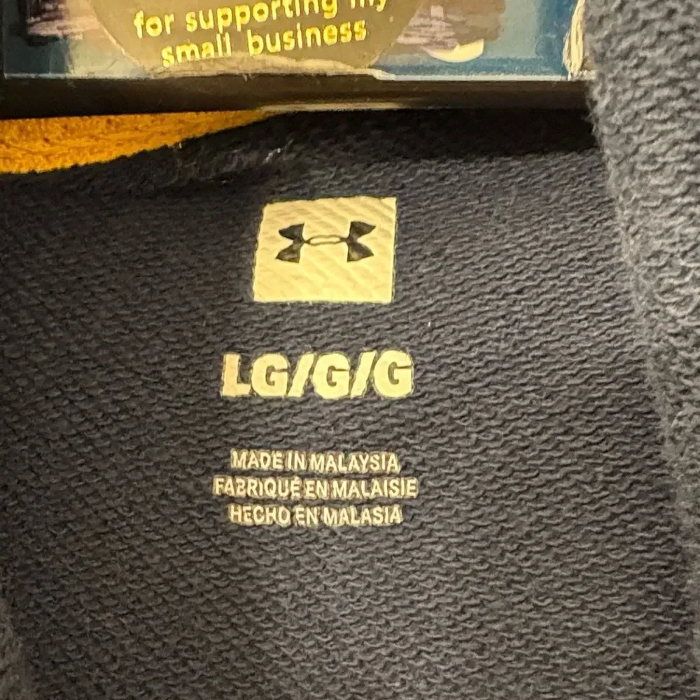 Under Armour Dark Blue Short-Sleeve Hoodie Size L - Picture 2 of 6